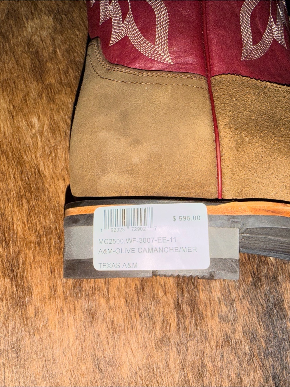 LUCCHESE MEN'S A&M HORSEMAN BARN BOOT– Size 11 EE 🤠 - Picture 4 of 7